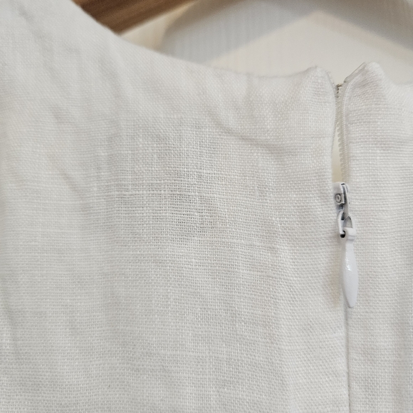 Dissh Lily Women's White Linen Long Sleeve Mini Dress Size U.S. 2 - Picture 10 of 10